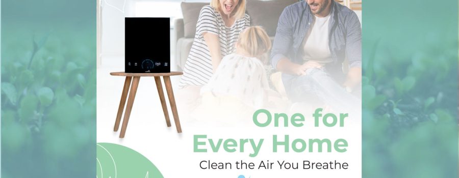 active pure air purification system with happy family