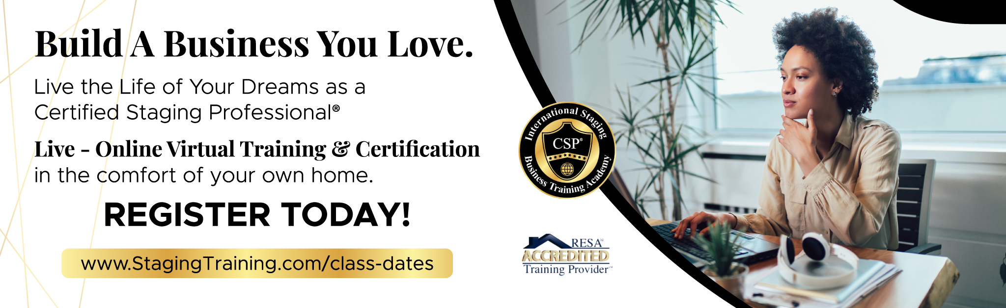 live online home staging certification training