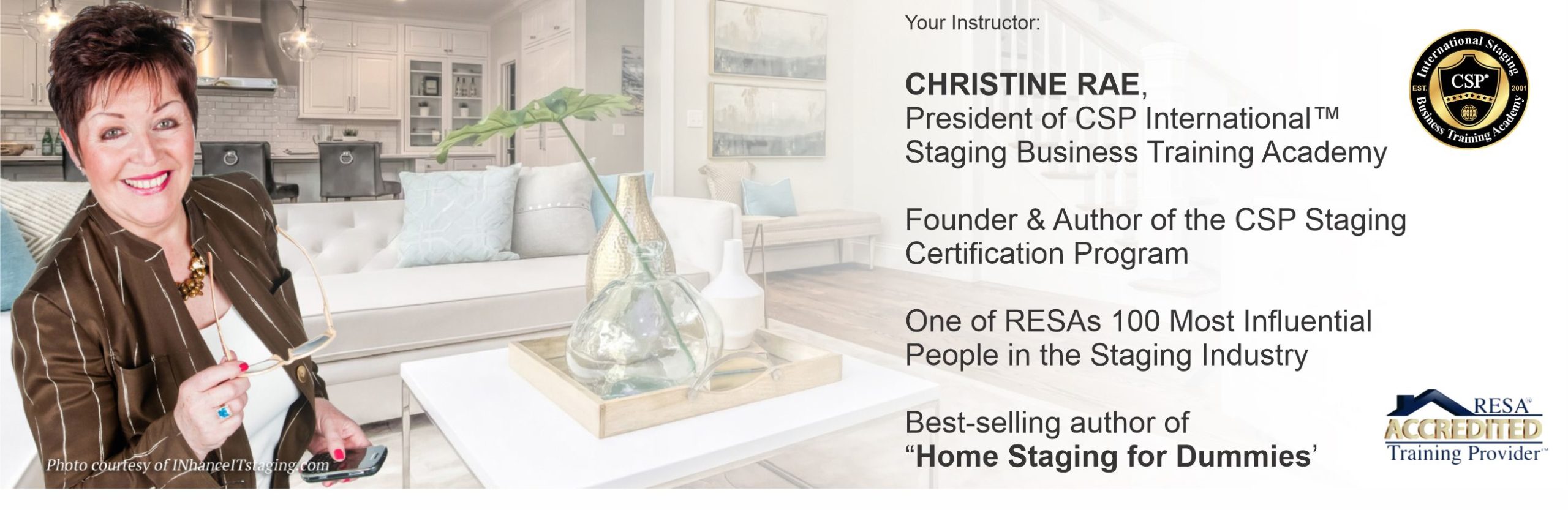 your instructor, christine rae, master certified staging professional