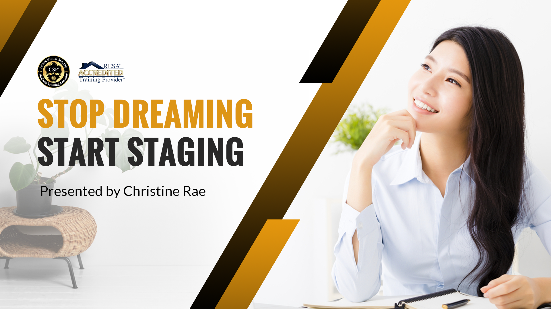stop dreaming start staging workshop banner