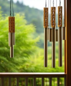wind chimes on the porch